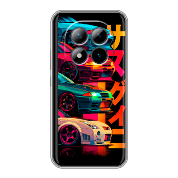 Силиконовый чехол на Xiaomi Redmi Note 15 Pro Plus 5G с принтом Гоночные машины Силиконовый чехол на Xiaomi Redmi Note 15 Pro Plus 5G с принтом Гоночные машины
