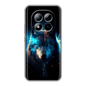 Силиконовый чехол на Xiaomi Redmi Note 15 Pro Plus 5G с принтом Волк ночной Силиконовый чехол на Xiaomi Redmi Note 15 Pro Plus 5G с принтом Волк ночной