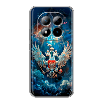 Силиконовый чехол на Xiaomi Redmi Note 15 Pro Plus 5G с принтом Герб флаг России Силиконовый чехол на Xiaomi Redmi Note 15 Pro Plus 5G с принтом Герб флаг России