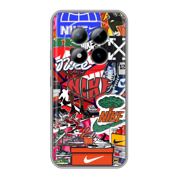 Силиконовый чехол на Xiaomi Redmi Note 15 Pro Plus 5G с принтом Найк Nike яркий Силиконовый чехол на Xiaomi Redmi Note 15 Pro Plus 5G с принтом Найк Nike яркий