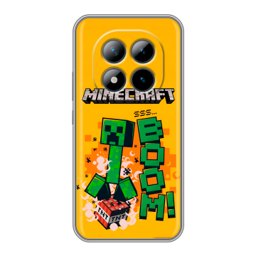 Силиконовый чехол на Xiaomi Redmi Note 15 Pro Plus 5G с принтом Майнкрафт Minecraft Силиконовый чехол на Xiaomi Redmi Note 15 Pro Plus 5G с принтом Майнкрафт Minecraft