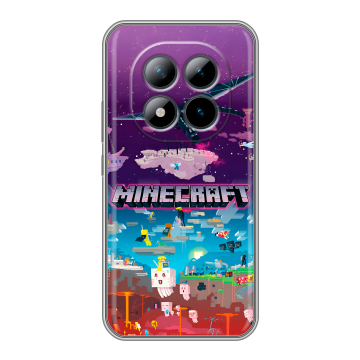 Силиконовый чехол на Xiaomi Redmi Note 15 Pro Plus 5G с принтом Майнкрафт Minecraft Силиконовый чехол на Xiaomi Redmi Note 15 Pro Plus 5G с принтом Майнкрафт Minecraft