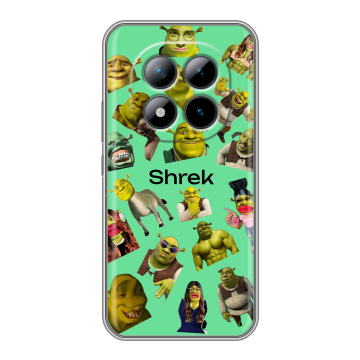 Силиконовый чехол на Xiaomi Redmi Note 15 Pro Plus 5G с принтом Шрек Shrek