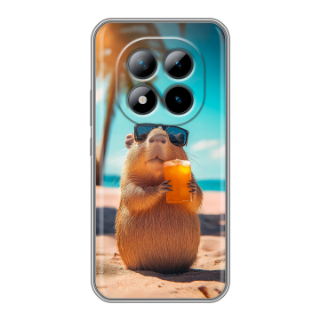 Силиконовый чехол на Xiaomi Redmi Note 15 Pro Plus 5G с принтом Капибара Силиконовый чехол на Xiaomi Redmi Note 15 Pro Plus 5G с принтом Капибара