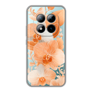 Силиконовый чехол на Xiaomi Redmi Note 15 Pro Plus 5G с принтом Бежевые цветы
