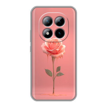 Силиконовый чехол на Xiaomi Redmi Note 15 Pro Plus 5G с принтом Розовая роза