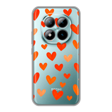 Силиконовый чехол на Xiaomi Redmi Note 15 Pro Plus 5G с принтом Сердечки
