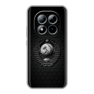 Силиконовый чехол на Xiaomi Redmi Note 15 Pro Plus 5G с принтом Герб Флаг СССР Силиконовый чехол на Xiaomi Redmi Note 15 Pro Plus 5G с принтом Герб Флаг СССР