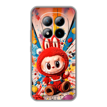 Силиконовый чехол на Xiaomi Redmi Note 15 Pro Plus 5G с принтом Labubu Лабубу Силиконовый чехол на Xiaomi Redmi Note 15 Pro Plus 5G с принтом Labubu Лабубу