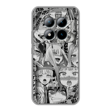 Силиконовый чехол на Xiaomi Redmi Note 15 Pro Plus 5G с принтом Ahegao Ахегао Аниме Силиконовый чехол на Xiaomi Redmi Note 15 Pro Plus 5G с принтом Ahegao Ахегао Аниме