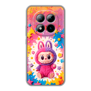 Силиконовый чехол на Xiaomi Redmi Note 15 Pro Plus 5G с принтом Labubu Лабубу Силиконовый чехол на Xiaomi Redmi Note 15 Pro Plus 5G с принтом Labubu Лабубу
