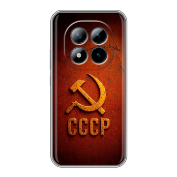 Силиконовый чехол на Xiaomi Redmi Note 15 Pro Plus 5G с принтом Флаг Герб СССР Силиконовый чехол на Xiaomi Redmi Note 15 Pro Plus 5G с принтом Флаг Герб СССР