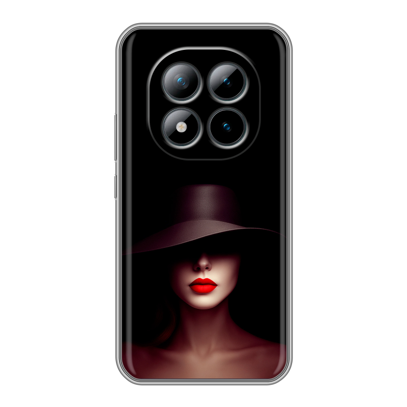 Силиконовый чехол на Xiaomi Redmi Note 15 Pro Plus 5G с принтом Девушка в шляпе Силиконовый чехол на Xiaomi Redmi Note 15 Pro Plus 5G с принтом Девушка в шляпе
