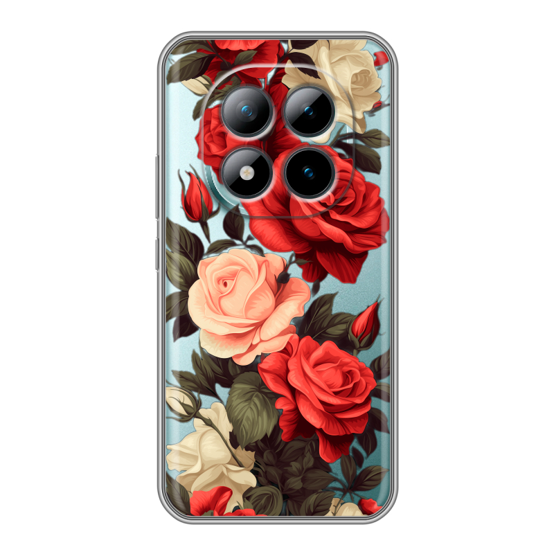 Силиконовый чехол на Xiaomi Redmi Note 15 Pro Plus 5G с принтом Розы Силиконовый чехол на Xiaomi Redmi Note 15 Pro Plus 5G с принтом Розы