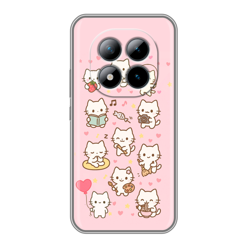 Силиконовый чехол на Xiaomi Redmi Note 15 Pro Plus 5G с принтом Hello Kitty Хелоу Кити Силиконовый чехол на Xiaomi Redmi Note 15 Pro Plus 5G с принтом Hello Kitty Хелоу Кити