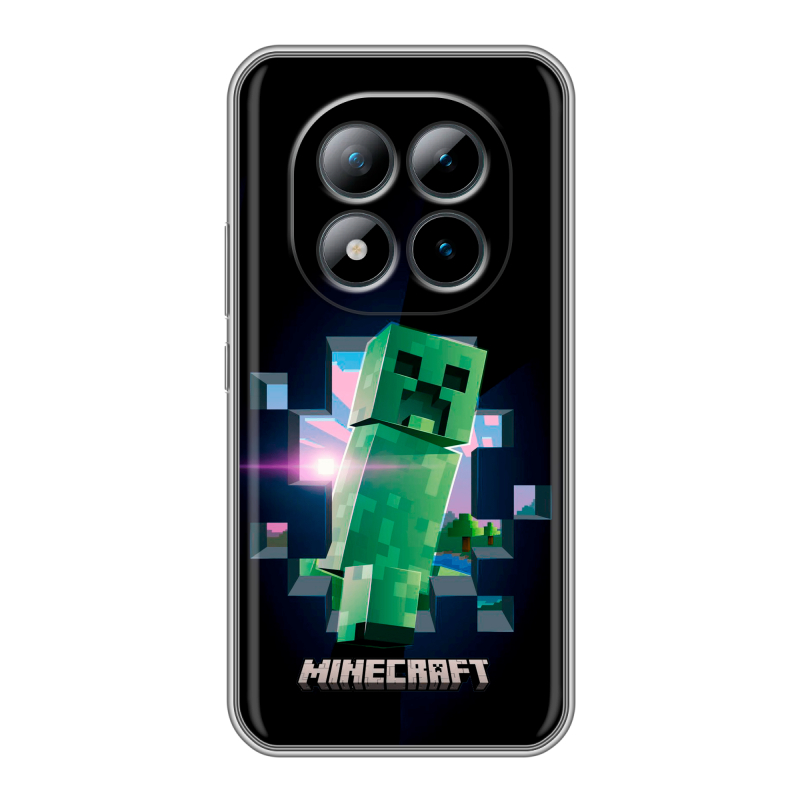 Силиконовый чехол на Xiaomi Redmi Note 15 Pro Plus 5G с принтом Майнкрафт Minecraft Силиконовый чехол на Xiaomi Redmi Note 15 Pro Plus 5G с принтом Майнкрафт Minecraft
