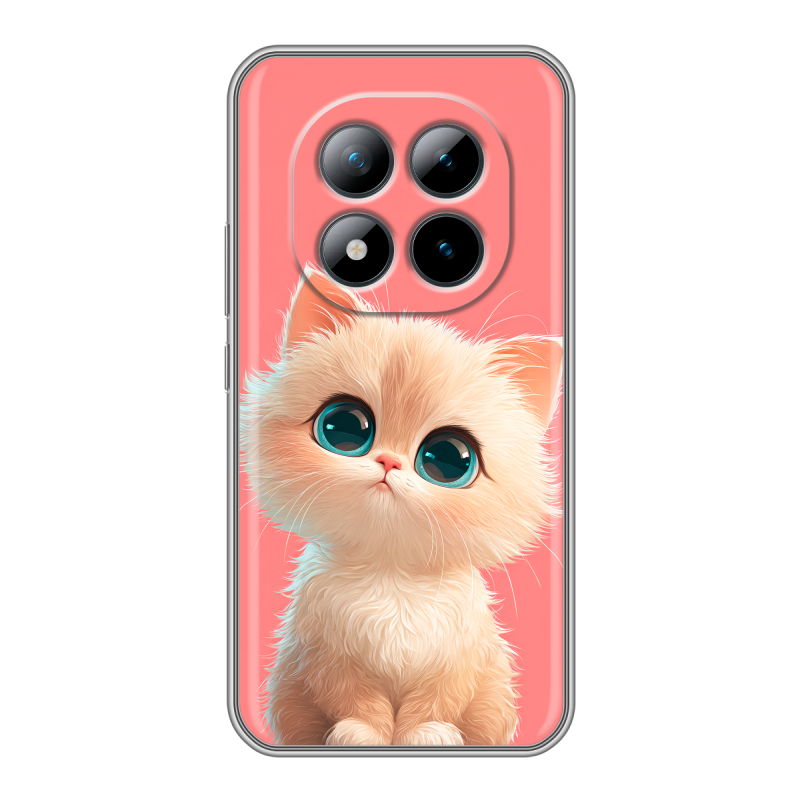 Силиконовый чехол на Xiaomi Redmi Note 15 Pro Plus 5G с принтом Розовый котенок Силиконовый чехол на Xiaomi Redmi Note 15 Pro Plus 5G с принтом Розовый котенок