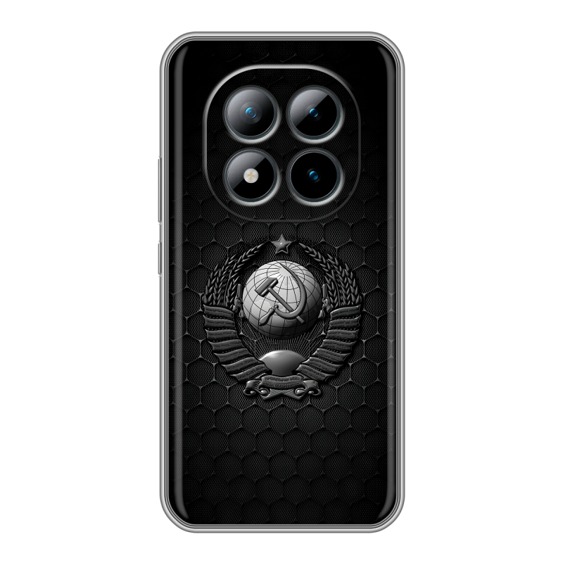 Силиконовый чехол на Xiaomi Redmi Note 15 Pro Plus 5G с принтом Герб Флаг СССР Силиконовый чехол на Xiaomi Redmi Note 15 Pro Plus 5G с принтом Герб Флаг СССР