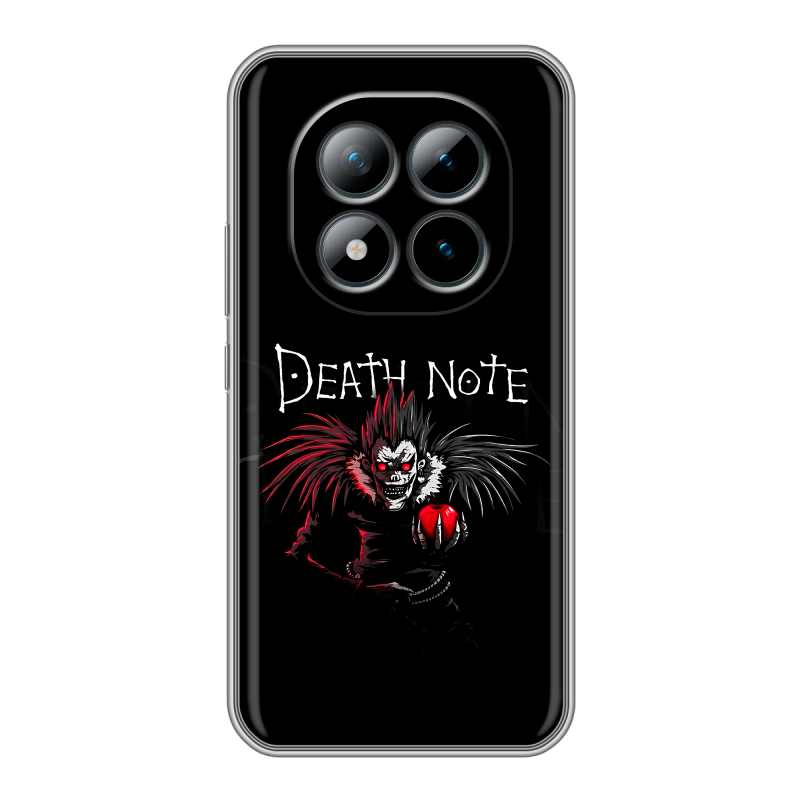 Силиконовый чехол на Xiaomi Redmi Note 15 Pro Plus 5G с принтом Death note Тетрадь смерти Силиконовый чехол на Xiaomi Redmi Note 15 Pro Plus 5G с принтом Death note Тетрадь смерти