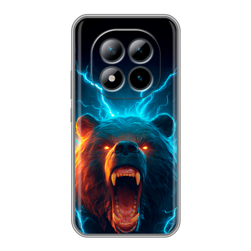 Силиконовый чехол на Xiaomi Redmi Note 15 Pro Plus 5G с принтом Медведь Силиконовый чехол на Xiaomi Redmi Note 15 Pro Plus 5G с принтом Медведь
