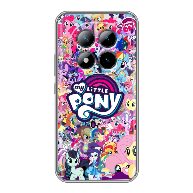 Силиконовый чехол на Xiaomi Redmi Note 15 Pro Plus 5G с принтом My little pony Дружба чудо Силиконовый чехол на Xiaomi Redmi Note 15 Pro Plus 5G с принтом My little pony Дружба чудо