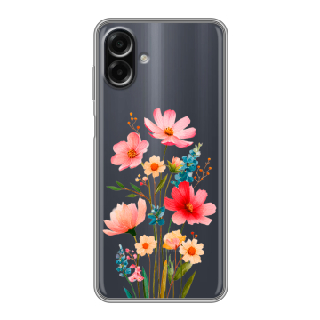 Силиконовый чехол на Samsung Galaxy A07 с принтом Цветы