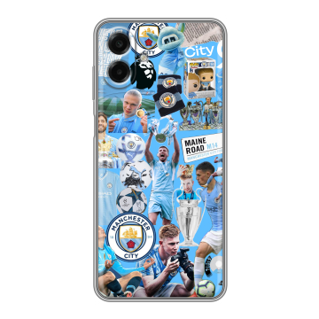Силиконовый чехол на Samsung Galaxy A07 с принтом Man City Манчестер Сити