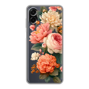 Силиконовый чехол на Samsung Galaxy A07 с принтом цветы