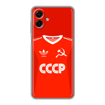 Силиконовый чехол на Samsung Galaxy A07 с принтом Флаг Герб СССР