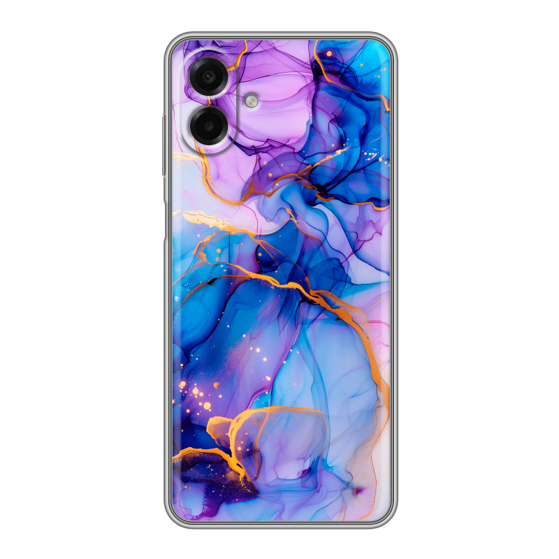 Силиконовый чехол на Samsung Galaxy A07 с принтом синий мрамор Силиконовый чехол на Samsung Galaxy A07 с принтом синий мрамор