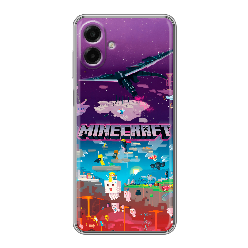 Силиконовый чехол на Samsung Galaxy A07 с принтом Майнкрафт Minecraft Силиконовый чехол на Samsung Galaxy A07 с принтом Майнкрафт Minecraft