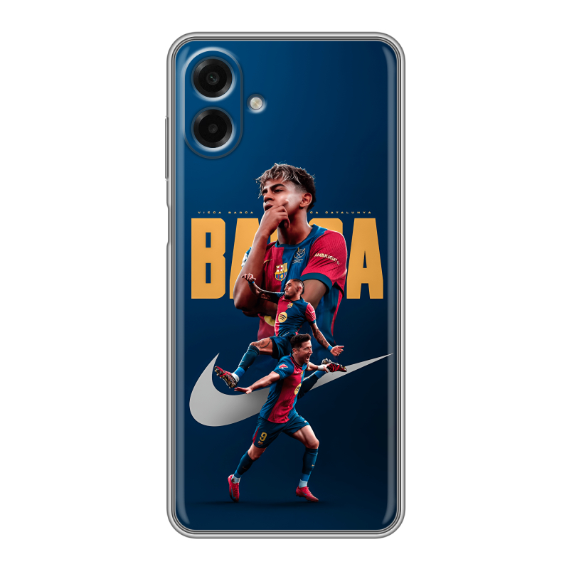 Силиконовый чехол на Samsung Galaxy A07 с принтом Барселона Barca Yamal Силиконовый чехол на Samsung Galaxy A07 с принтом Барселона Barca Yamal