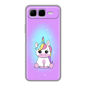 Силиконовый чехол на Infinix Smart 10 Plus с принтом Единорог