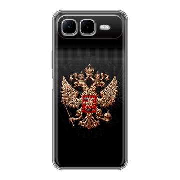 Силиконовый чехол на Infinix Smart 10 Plus с принтом Герб России