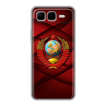 Силиконовый чехол на Infinix Smart 10 Plus с принтом Герб СССР