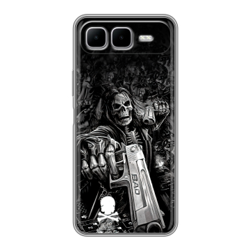 Силиконовый чехол на Infinix Smart 10 Plus с принтом Скелет