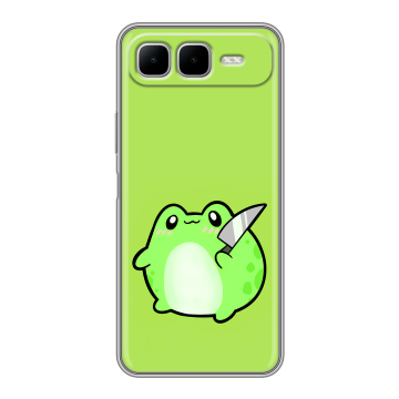 Силиконовый чехол на Infinix Smart 10 Plus с принтом Лягушенок