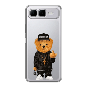 Силиконовый чехол на Infinix Smart 10 Plus с принтом Мишка