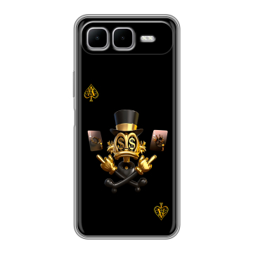 Силиконовый чехол на Infinix Smart 10 Plus с принтом Золотой скрудж макдак Силиконовый чехол на Infinix Smart 10 Plus с принтом Золотой скрудж макдак