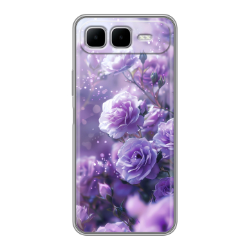 Силиконовый чехол на Infinix Smart 10 Plus с принтом Розы цветы Силиконовый чехол на Infinix Smart 10 Plus с принтом Розы цветы