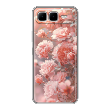 Силиконовый чехол на Infinix Smart 10 Plus с принтом Розовые розы