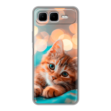 Силиконовый чехол на Infinix Smart 10 Plus с принтом котик