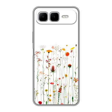 Силиконовый чехол на Infinix Smart 10 Plus с принтом цветы