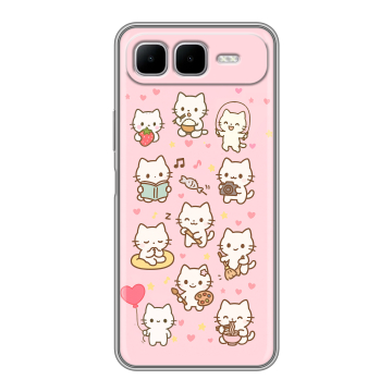Силиконовый чехол на Infinix Smart 10 Plus с принтом Hello Kitty Хелоу Кити