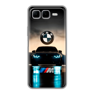 Силиконовый чехол на Infinix Smart 10 Plus с принтом БМВ BMW Силиконовый чехол на Infinix Smart 10 Plus с принтом БМВ BMW