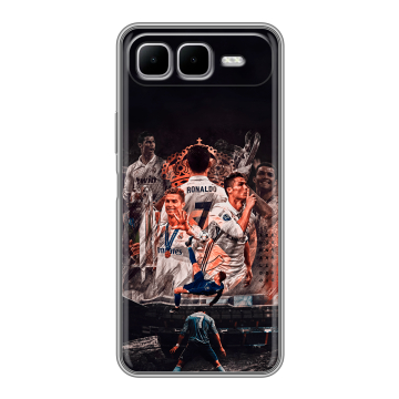 Силиконовый чехол на Infinix Smart 10 Plus с принтом Реал Роналдо Real Ronaldo Силиконовый чехол на Infinix Smart 10 Plus с принтом Реал Роналдо Real Ronaldo