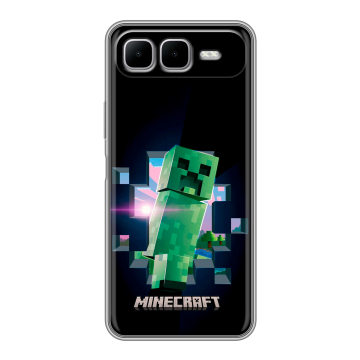 Силиконовый чехол на Infinix Smart 10 Plus с принтом Майнкрафт Minecraft
