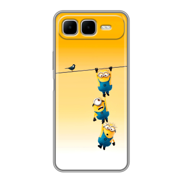 Силиконовый чехол на Infinix Smart 10 Plus с принтом Миньоны