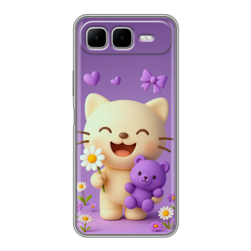 Силиконовый чехол на Infinix Smart 10 Plus с принтом для девочек
