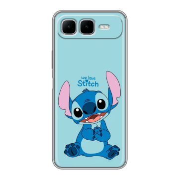 Силиконовый чехол на Infinix Smart 10 Plus с принтом Лило и Стич Силиконовый чехол на Infinix Smart 10 Plus с принтом Лило и Стич